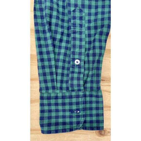 UNTUCKIT Short Sleeve Button Up Shirt Pen-Strip Cotton Men’s Green SIZE LARGE - Picture 7 of 9